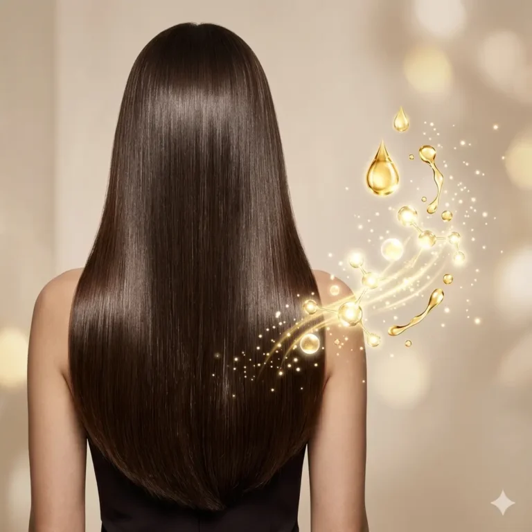 Smooth and shiny keratin hair treatment in Coquitlam by Angela Studio